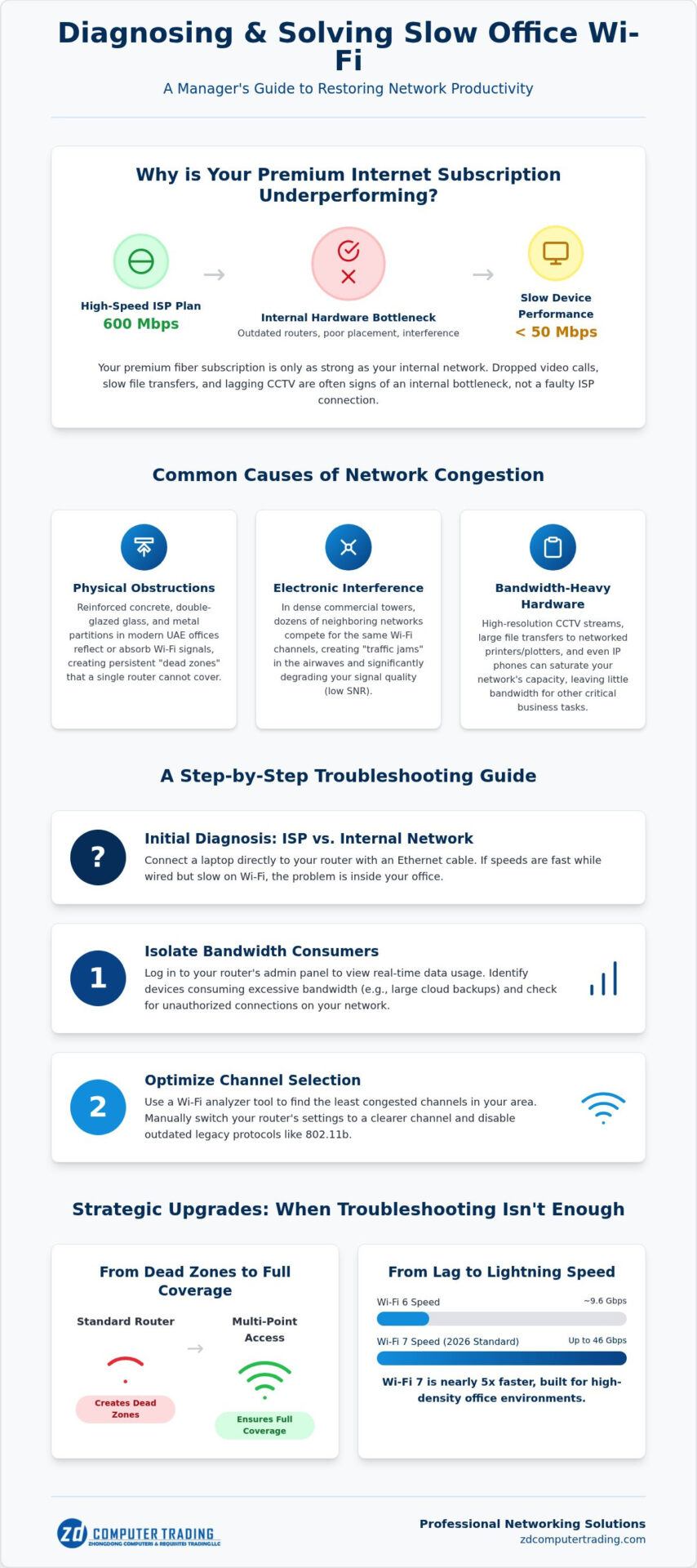 Troubleshooting Slow Office Wi-Fi Dubai: The Complete 2026 UAE Business Guide
