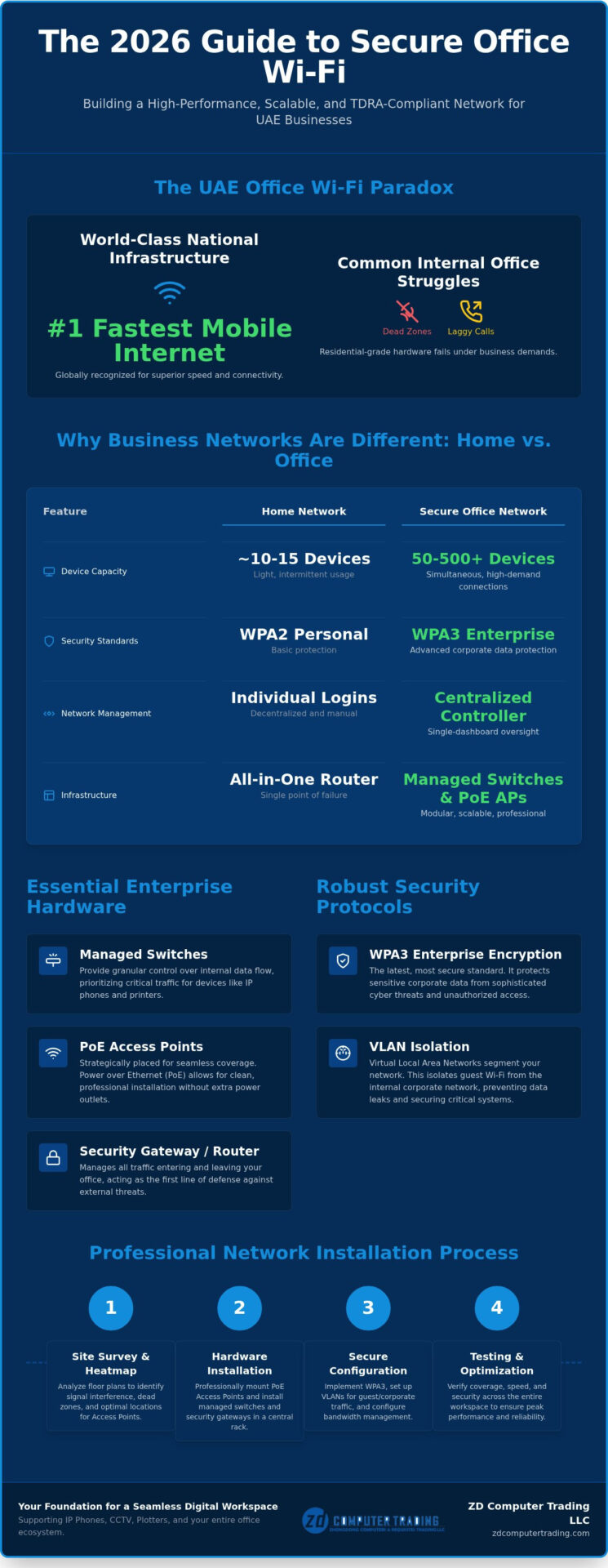 Secure Office Wi-Fi: 2026 Guide for UAE Businesses