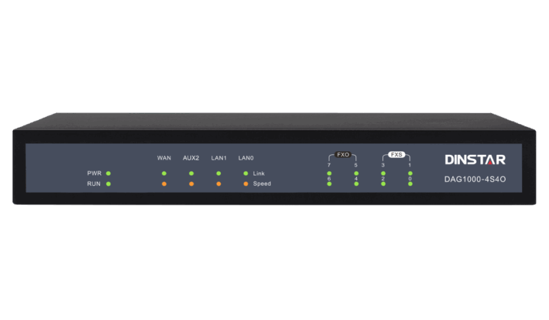 Dinstar DAG1000-4S4O 4S4O Hybrid Analog VoIP Gateway